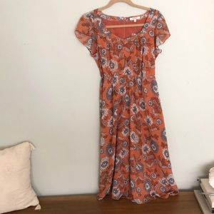 Madewell Floral Midi Dress